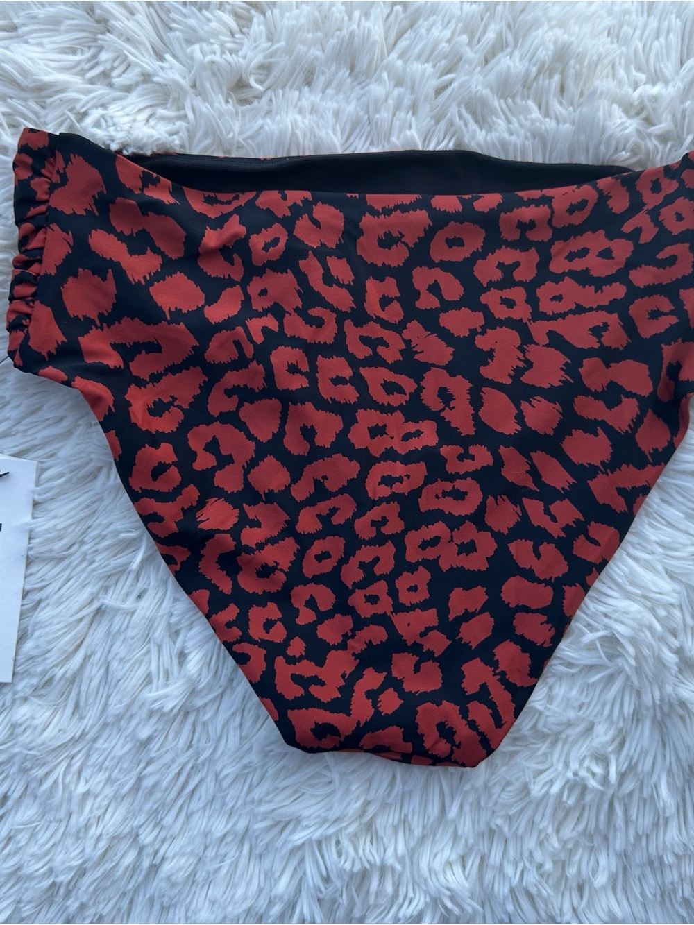 DKNY Brown Leopard Print Bikini Bottoms size small - Picture 3 of 6